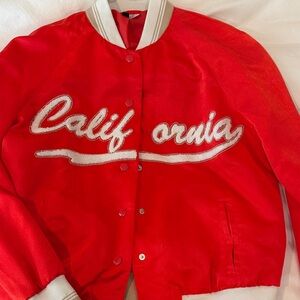 H&M Red and White Varsity Jacket